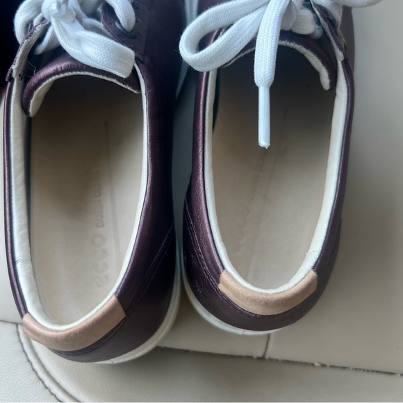 Ecco Soft 7 Leather Sneakers Womens 7 Andorra Red/Brown Lace Up Comfort - Picture 5 of 9